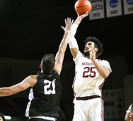 Malek Abdelgowad’s double-double leads UMass men’s basketball past UMass-Boston (photos)