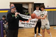 St. Mary’s Sam Brigham nets 1,000th point in Saints’ late-season victory