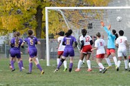 Westfield Technical Academy High School girls soccer freshman Leah Nikitchuk tallies two goals in 3-1 win over Commerce