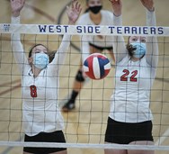 Strong serving leads No. 2 Westfield girls volleyball to comeback victory over No. 5 West Springfield in five sets (photos/video)